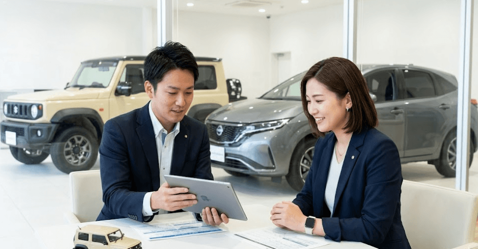 女性が乗るイメージSUVイメージ画像５