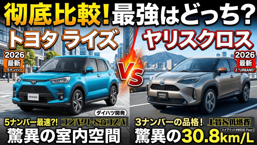 ライズvsヤリスクロストップ画像