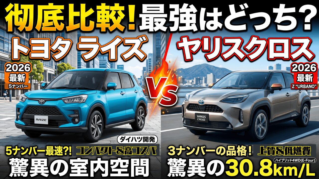 ライズvsヤリスクロストップ画像